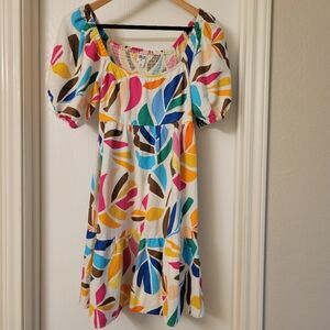 Tabitha Brown for Target Women's Botanical Print Puff Sleeve Mini Dress